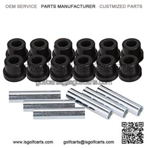 Golf Cart Bushing Sleeve Kit for Club Car DS 1992-up and TXT 1994-UP, Front Rear Leaf Spring & Front Upper A Arm Suspension, OEM# 1015583 1012303