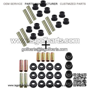 Front and Rear Leaf Spring Bushing+Front Lower Spring and Upper A Arm Suspension Bushing Kit for Club Car DS Golf Cart