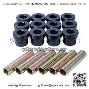 Golf Cart Leaf Spring Bushing for Compatible with TXT, Medalist (94+) Gas, Electric Replacement 70291-G01, 70289-G02, 12-006 (12pc Bushings, 6pc Sleeves)