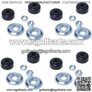 1011415 Golf Cart Shock Bushing Kit for Compatible with EZGO TXT 1989-Up Marathon Golf Cart Precedent Two or Four Front Rear Stud Club Car 1982-Up DS Rubber Bushing Retainer Washers Nut (Set of 4)
