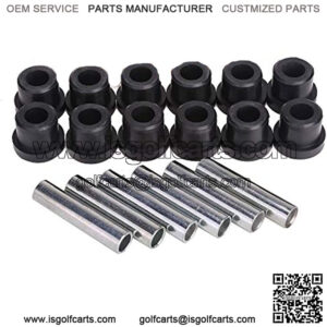 Golf Cart Rear Leaf Spring Bushing Kit for EZGO TXT/Medalist 1994-up, Club Car DS 1992-up, 12 Bushings 6 Metal Spacers