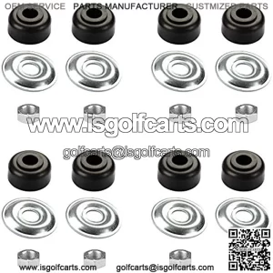 Golf Cart Shock Bushing Kit Fits Club Car 1982&Up DS and Precedent and EZGO 1989&Up TXT Marathon Golf Cart, 4 Shock Bushing Kit for Front and Rear Shocks, Set of 4, Replaces OEM# 1011415