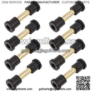 Golf Cart Spring Bushings 16Pcs & Sleeve 8Pcs Fits Club Car DS Golf Cart G&E 1981+ and EZGO TXT 1996-2017,Front & Rear/Shackle,1012303 1015583