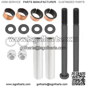 For EZGO TXT/PDS Golf Cart Spindle King Pin Tube Bushings Bolts Washers Kit G&E