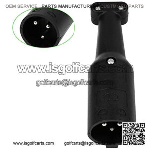 Golf Cart Charger Plug with 48V 3 Pin Round Handle Plug Fits for Club Car DS Precedent Golf Carts 2008 Up 101828901
