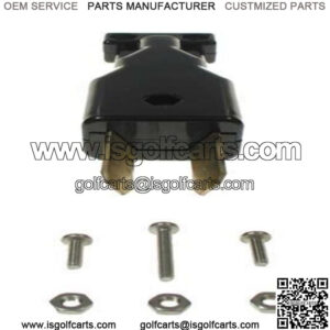 Crowfoot Black 2-Prong Charger Plug, 36 Volt- Club Car DS Golf Carts 1982+