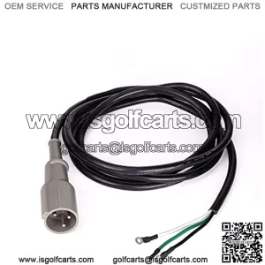 48V Charger Plug for Club Car DS & Precedent 1995-2014 Golf Cart, 3-Pin Male Plug with DC Cordset, Replaces OEM# 101828901 103429001 101128901