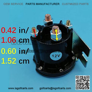 Tuzliufi Starter Solenoid Relay Switch for Golf Cart Lawn and Garden ATV Utility Vehicle Snowmobile 12V DC Contactor Copper Contact 150A-200A 4 Terminals New Z431