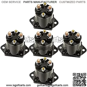 5Pcs/Set 36V Solenoids 4 Terminals 8016 for Club Car Golf Carts 1976-1998