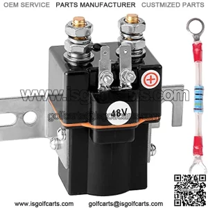 Club Car 48V Solenoid and Resistor Assembly for 1995-up DS & 2004-up Precedent Golf Cart -