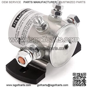 Max 250A Continuous Duty 12V Solenoid Relay for Golf Cart EZGO Marathon 1979-1994 Gas, Forklift, Tractor, RV, Marine, Motor, Winch, OEM# 16542-G1 70-111224 3635820 1114208 1114218 1114223