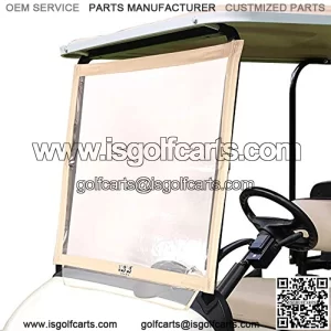 Carro de Golf Parabrisas Plegable para EZGO RXV, Pel??cula Transparente Port??til de PVC Resistente A Impactos A Prueba de Viento
