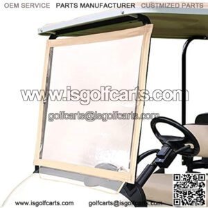 Golf Cart Foldable Windshield for EZGO RXV, Portable Clear Film PVC Impact-Resistant Windproof