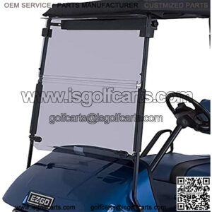 Tinted Foldable Windshield Compatible with EZGO TXT Medalist Golf Carts 1995 & Up