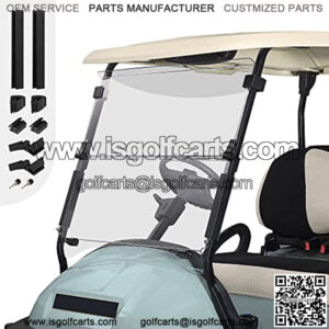 Golf Cart Windshield for Club Car Precedent Gas or Electric(04-Up), Clear/Tinted Fold Down Windshield Anti-UV Impact Resistant - 37.5" W X 33.6" H
