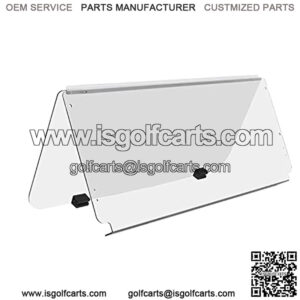 Clear Windshield Compatible with 1982-2000.5 Club Car DS Golf Cart Folding Fold Down Approximate Dimensions 39.25" W X 36.75" H