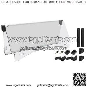 Golf Cart Windshield for Club Car Precedent 2004-up,Clear Fold Down Windshield