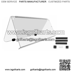 Clear Folding Windshield For 1995-2003 Yamaha G14 G16 G19 Golf Cart Part PC