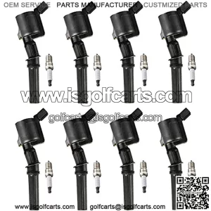 ENA Set of 8 Spark Plug and 8 Ignition Coil Pack Compatible with Ford Mercury 2000 2011 F-150 Lincoln Town Car Grand Marquis Expedition Explorer E-150 Crown Victoria 4.6L Replacement for FD503 SP413