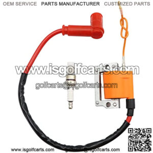 Ignition Coil & Spark Plug Compatible with Yamaha G1 Gas 2 Cycle Golf Cart 1979-1989  355-82310