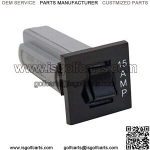 15 Amp Club Car Circuit Breaker for 48-Volt models w/ PowerDrive Charger (Fits 48V Club Car)