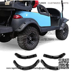 WORLD 9.99 MALL Golf Cart Fender Flares for TXT| Club Car Precedent| Yamaha G22| RXV| Club Car DS| Yamaha Drive G29 - Set of 4 (Front and Rear)