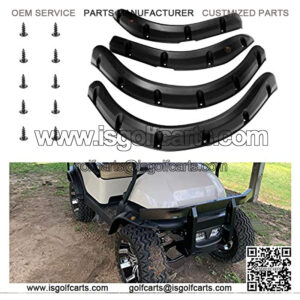 Golf Cart Standard Fender Flares Front and Rear for Club Car Precedent Golf Carts with Metal Hardware (Set of 4)