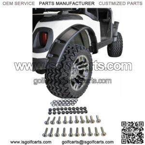 EZGO Golf Cart Fender Flares Fits RXV 2008+ Front & Rear Set of 4 w/ SS Hardware