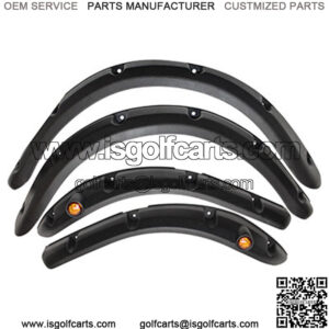 Club Car Precedent Golf Cart Fender Flares with Running Lights - Set of 4pcs (Front and Rear)