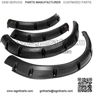 Golf Cart Front Rear Fender Flares for EZGO RXV 2008-2015, with Metal Hardware, Set of 4