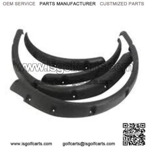 EZGO RXV Golf Cart Fender Flares Set of 4 with Hardware Fits 2008 - 2015