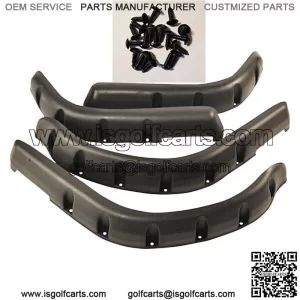 4X EZGO Fender Flares W/ Self Taping Screws For TXT 96-13 36 Volt Golf Cart