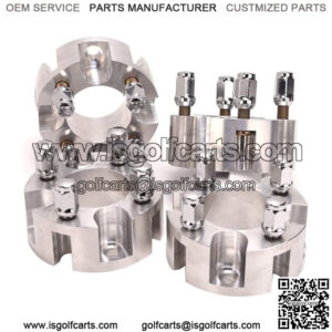 Golf Cart 2 inch Wheel Spacers for EZGO Club Car Yamaha 4 Pack, Silver
