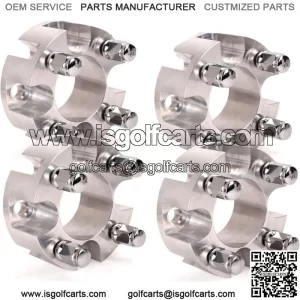 2 Inch Golf Cart Wheel Spacers Adapters for Yamaha EZGO Club Car - 4 Pack,Silver