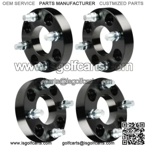 4pcs 1 inch 4x4 Black ATV Wheel Spacers Fit for EZ GO EZGO Club Car Golf Cart