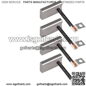 Golf Cart Starter Generator Brush Kit for EZGO, Club Car, Yamaha, OEM# 81-81200 26658-G01 101869302 JF2-81111-00-00 JF2-H1111-00-00, Set of 4