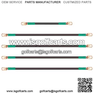 Golf Cart Battery Cable Set 4GA Yamaha G22,48V. (5pcs,4 Long +1 Short)