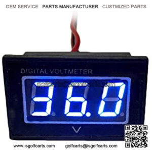 Automotive Authority LLC 36V Golf Cart Digital Volt Meter Battery Gauge for Club Car Yamaha 36 Volts - Blue