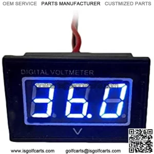Automotive Authority LLC 36V Golf Cart Digital Volt Meter Battery Gauge for Club Car Yamaha 36 Volts - Blue