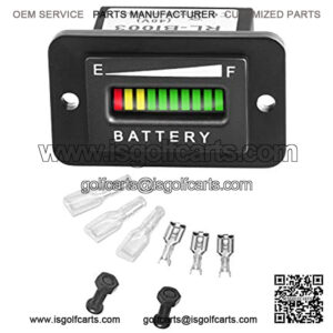 48V led Battery Indicator 48 Volt Battery Meter led Voltmeter Gauge led Digital Voltmeter for Golf Cart Club Car EZGO Yamaha
