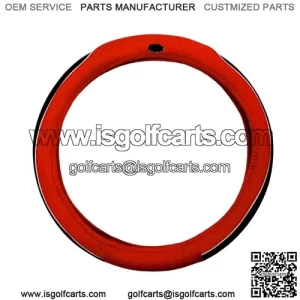 Golf Cart Steering Wheel Cover Universal Red and Black