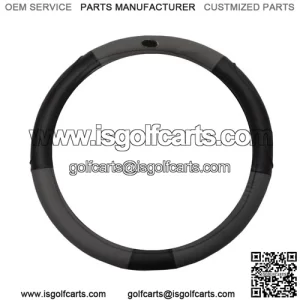 Golf Cart Steering Wheel Cover Universal Black and Grey