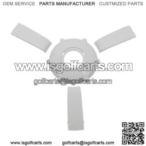 Giazza Golf Cart Steering Wheel Colored Insert Set - White