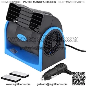 12v Electric Car Dash Fan with Cigarette Lighter Plug for Auto Sedan Vehicle Pickup Van