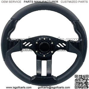 12.5 Inch Golf Cart Steering Wheel Carbon Fiber For Golf Cart Club Car DS & Precedent, TXT/RXV Yamaha (5115F)