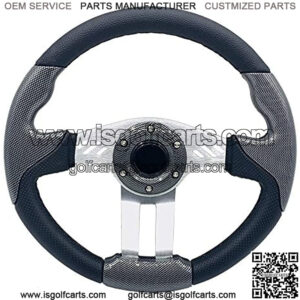 12.5 Inch Golf Cart Steering Wheel Carbon Fiber For Golf Cart Club Car DS & Precedent, TXT/RXV Yamaha (5115)