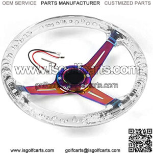 14" Steering Wheel Neo Chrome Car Golf Cart Steering Wheel For Universal Car and Golf Cart Club Car and Yamaha