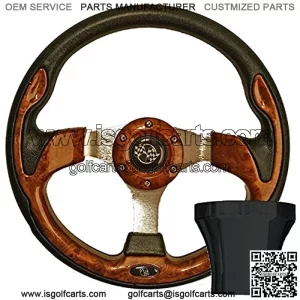 Ultimate Golf CART Steering Wheel W/Adapter for Club CAR DS