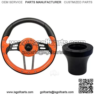 Club Car Precedent 4 Golf Cart Steering Wheel (Orange)