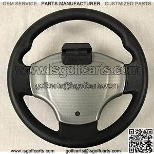 Club Car Precedent Golf Cart Comfort Grip Steering Wheel Scorecard Cover in Turned Titanium (Will ONLY FIT Comfort Grip Steering Wheel)